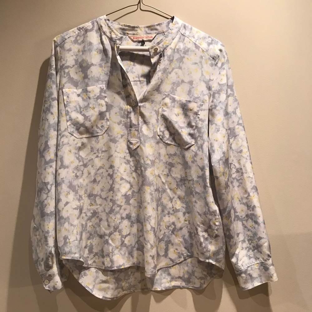 Rebecca Taylor Muted-Toned Floral Blouse